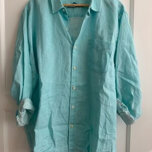 Tommy Bahama Aqua Button Down Shirt XL